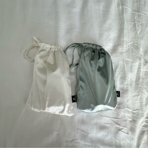 NWOT Bundle Arwin Shiny Camisole Set in Blue and Cream in Individual Pouches